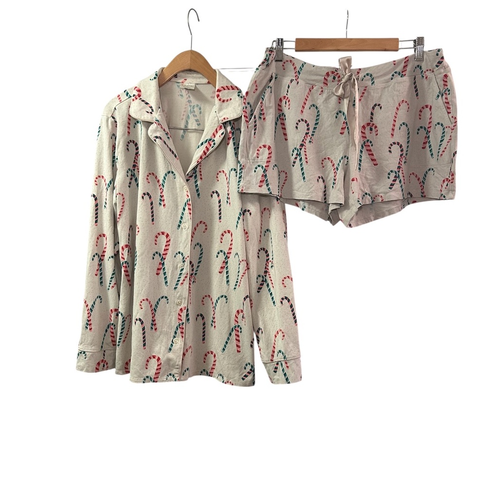 Women's Soma Christmas Candy Cane Pajama Set Size L